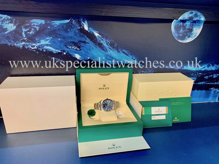 ROLEX OYSTER PERPETUAL 41MM - BLUE DIAL - NEW 2020 124300