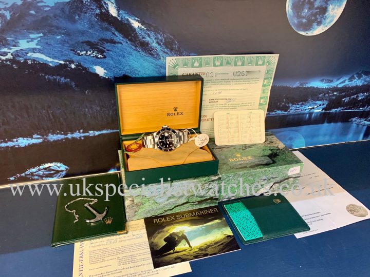 UK Specialist Watches have a ROLEX SUBMARINER DATE - 16610 - SWISS T25 DIAL - FULL SET 1998