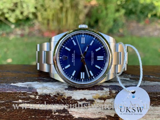 ROLEX OYSTER PERPETUAL 41MM – BLUE DIAL – NEW 2020 124300