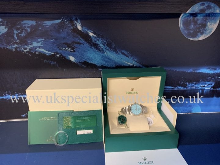 ROLEX OYSTER PERPETUAL – 36MM “TIFFANY” – NEW 2020 126000