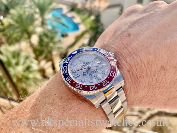 ROLEX GMT - MASTER II - 18CT WHITE GOLD 