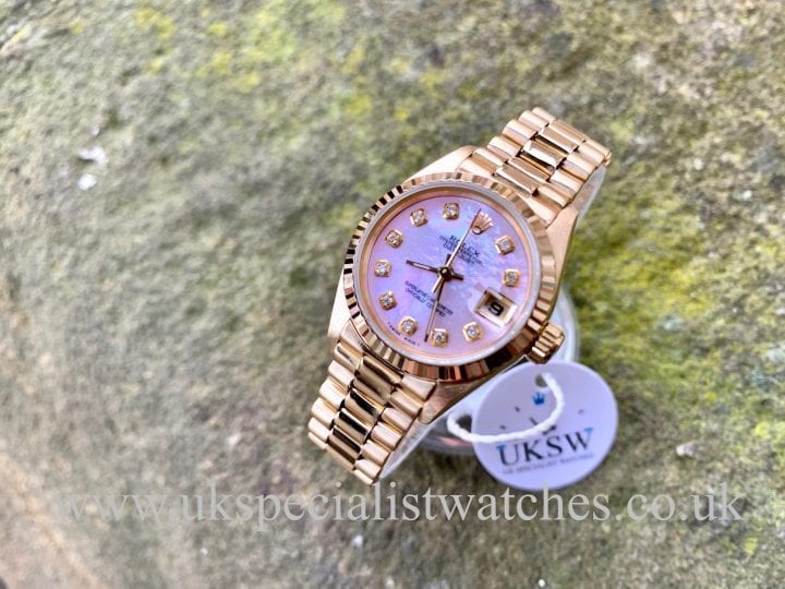 ROLEX DATEJUST 69178 - 18ct YELLOW GOLD - PINK MOP DIAL