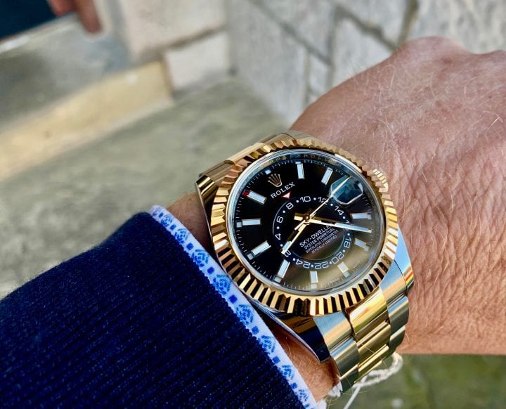 ROLEX SKY-DWELLER GOLD STEEL – BLACK 