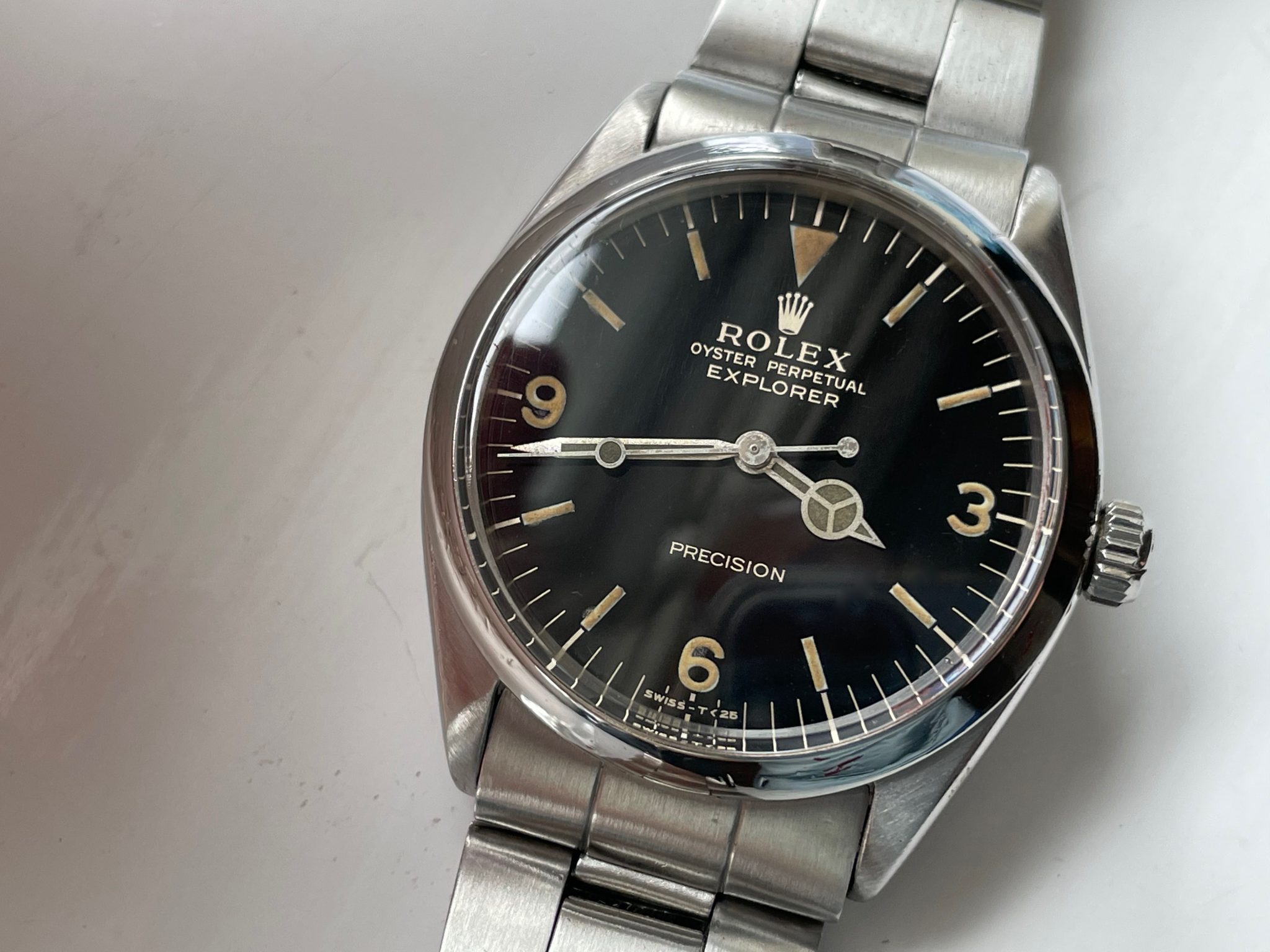 ROLEX EXPLORER – BLACK GLOSS GILT DIAL 