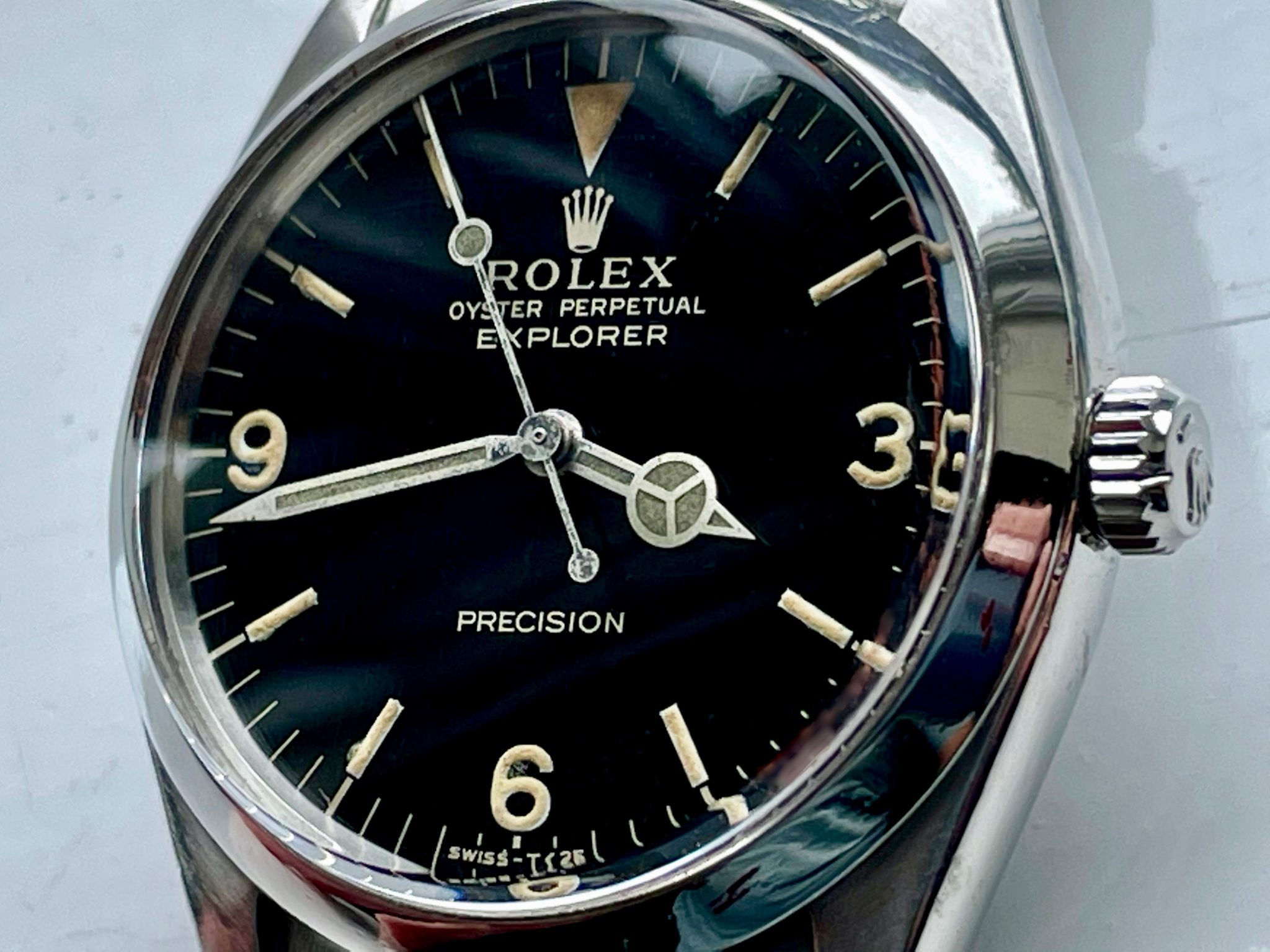ROLEX EXPLORER – BLACK GLOSS GILT DIAL 