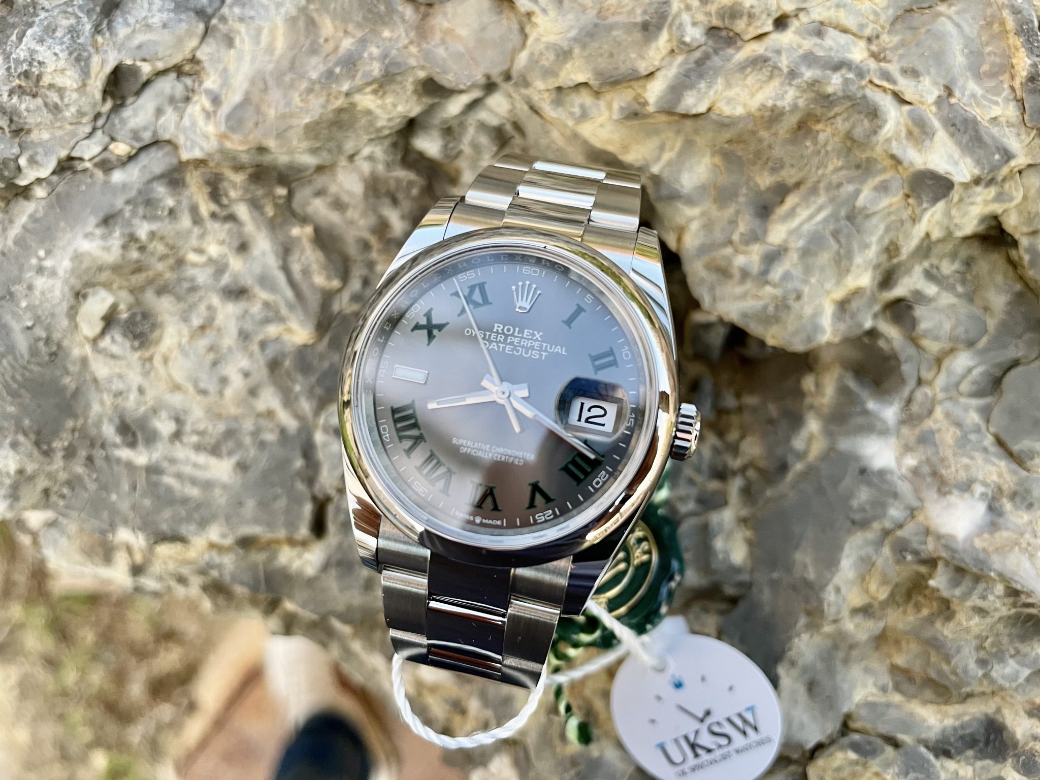 ROLEX DATEJUST 36 – STEEL – WIMBLEDON DIAL – 126200 - UK Specialist Watches