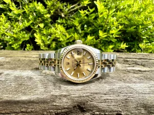 ROLEX -DATE-JUST - STEEL & 18ct YELLOW GOLD - 179173