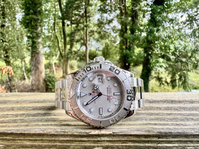 ROLEX YACHT-MASTER 40mm - SILVER DIAL - PLATINUM BEZEL – 16622