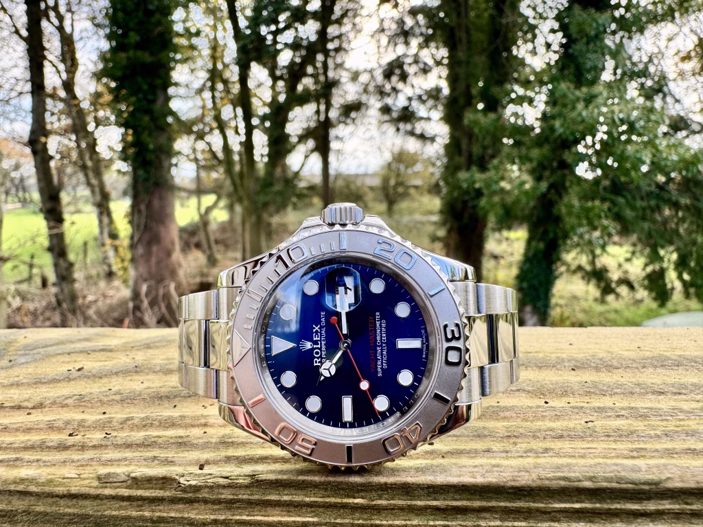ROLEX YACHT-MASTER 116622 - BLUE DIAL - PLATINUM BEZEL